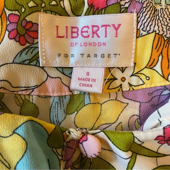 Liberty of London for Target Floral Ruffle Neck Blouse Sleeveless Top Size Small - Picture 5 of 6